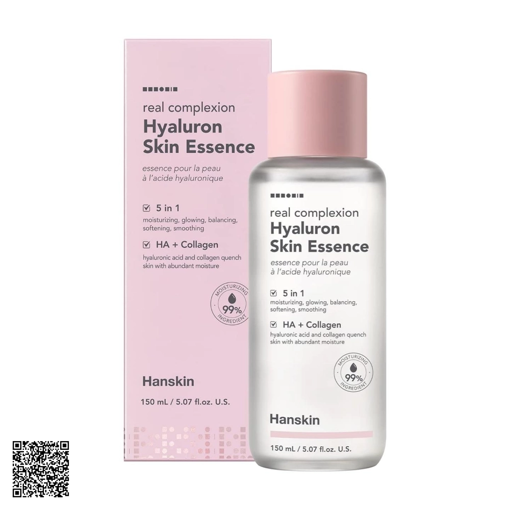 Nước Thần Hanskin Real Complexion Hyaluron Skin Essence Từ Hàn Quốc 150ml