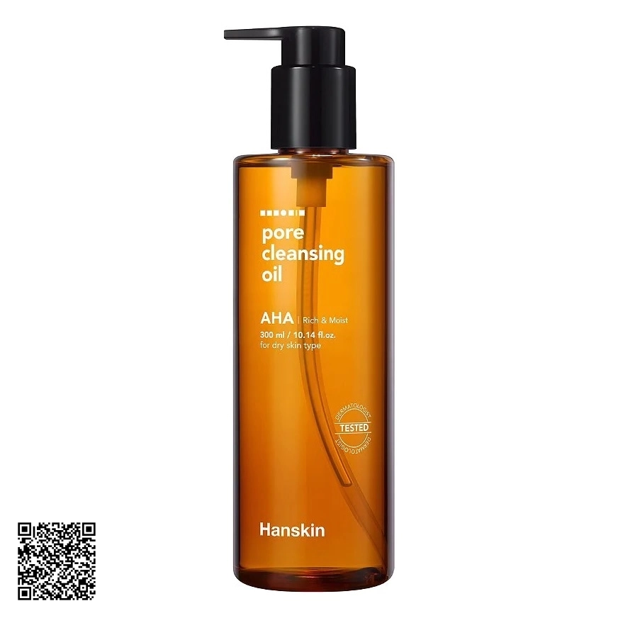Dầu Tẩy Trang Hanskin Cleansing Oil & Blackhead AHA Từ Hàn Quốc 300ml