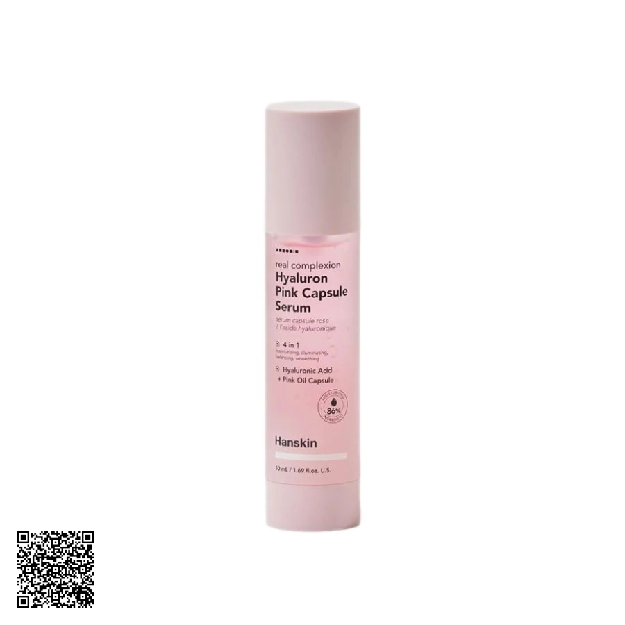Serum Dưỡng Ẩm Hanskin Real Complexion Hyaluron Pink Capsule Serum Từ Hàn Quốc 50ml