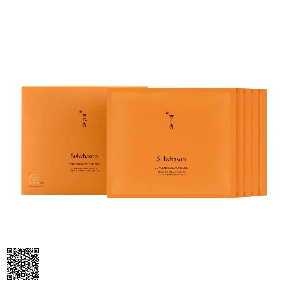 Mặt Nạ Kem Nhân Sâm Sulwhasoo Concentrated Ginseng Renewing Creamy Mask Ex 5 Miếng