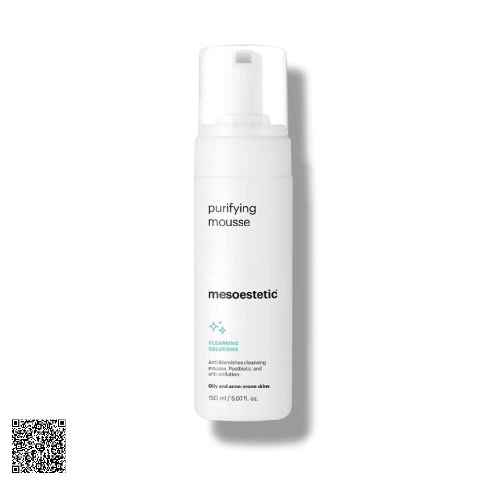 Sữa Rửa Mặt Cho Da Mụn Mesoestetic Cleansing Solutions Purifying Mousse Từ Tây Ban Nha 150ml