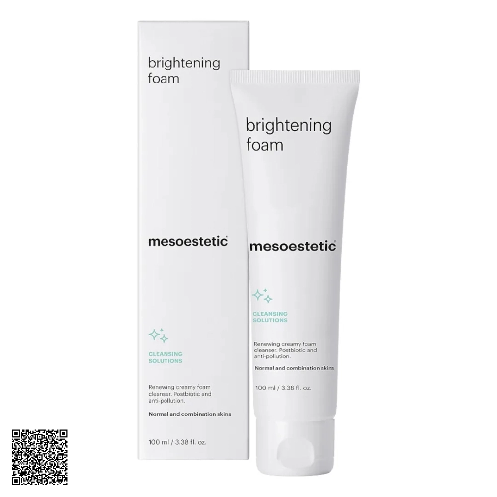 Kem Rửa Mặt Dưỡng Trắng Da Mesoestetic Cleansing Solutions Brightening Foam Từ Tây Ban Nha 100ml