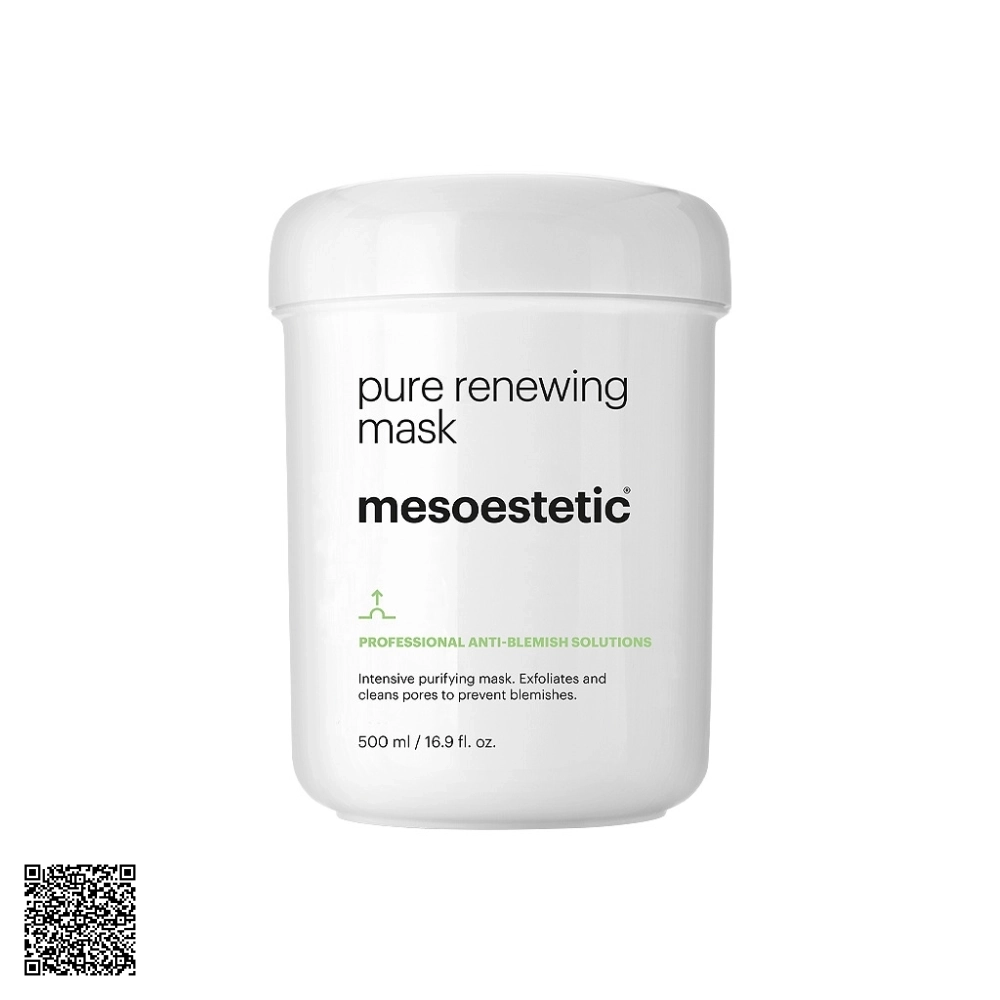 Mặt Nạ Làm Sạch Giảm Viêm Mesoestetic Anti-Blemish Solutions Pure Renewing Mask Từ Tây Ban Nha 500ml