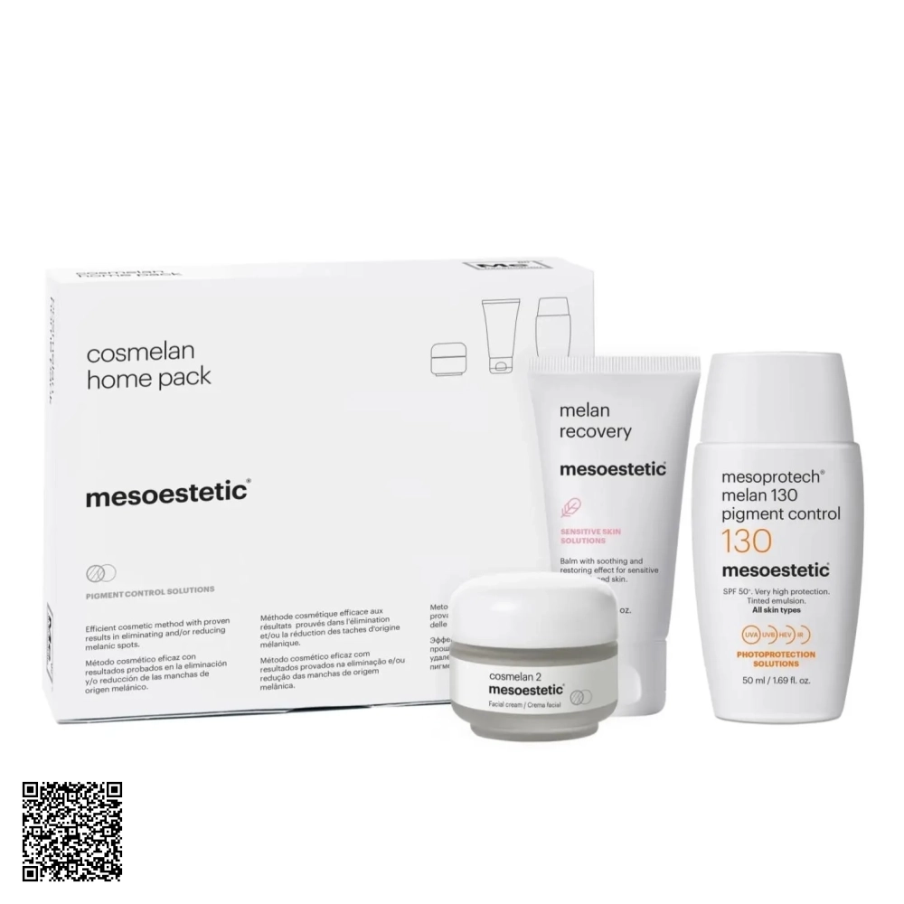 Bộ Sản Phẩm Dưỡng Trắng Da Mesoestetic Cosmelan Home Pack Từ Tây Ban Nha 3 Món
