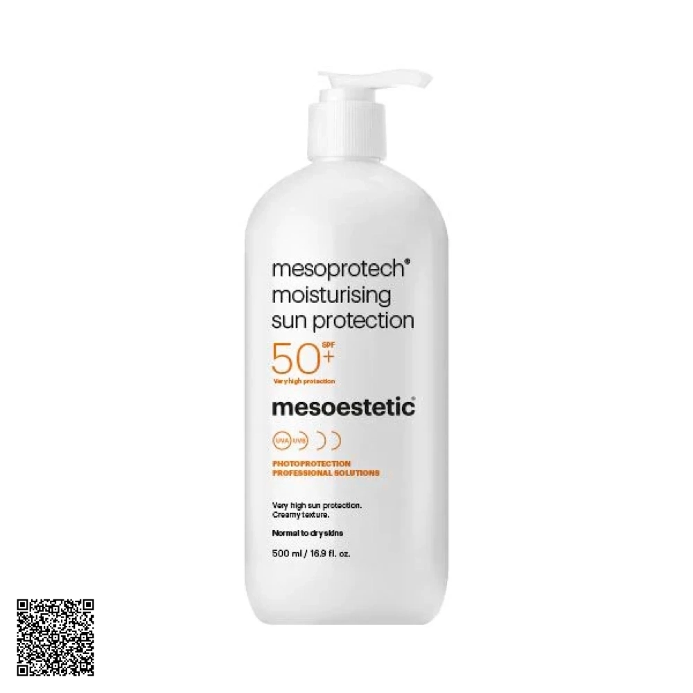 Kem Chống Nắng Dưỡng Ẩm Mesoestetic Moisturising Sun Protection SPF50+ Từ Tây Ban Nha 500ml