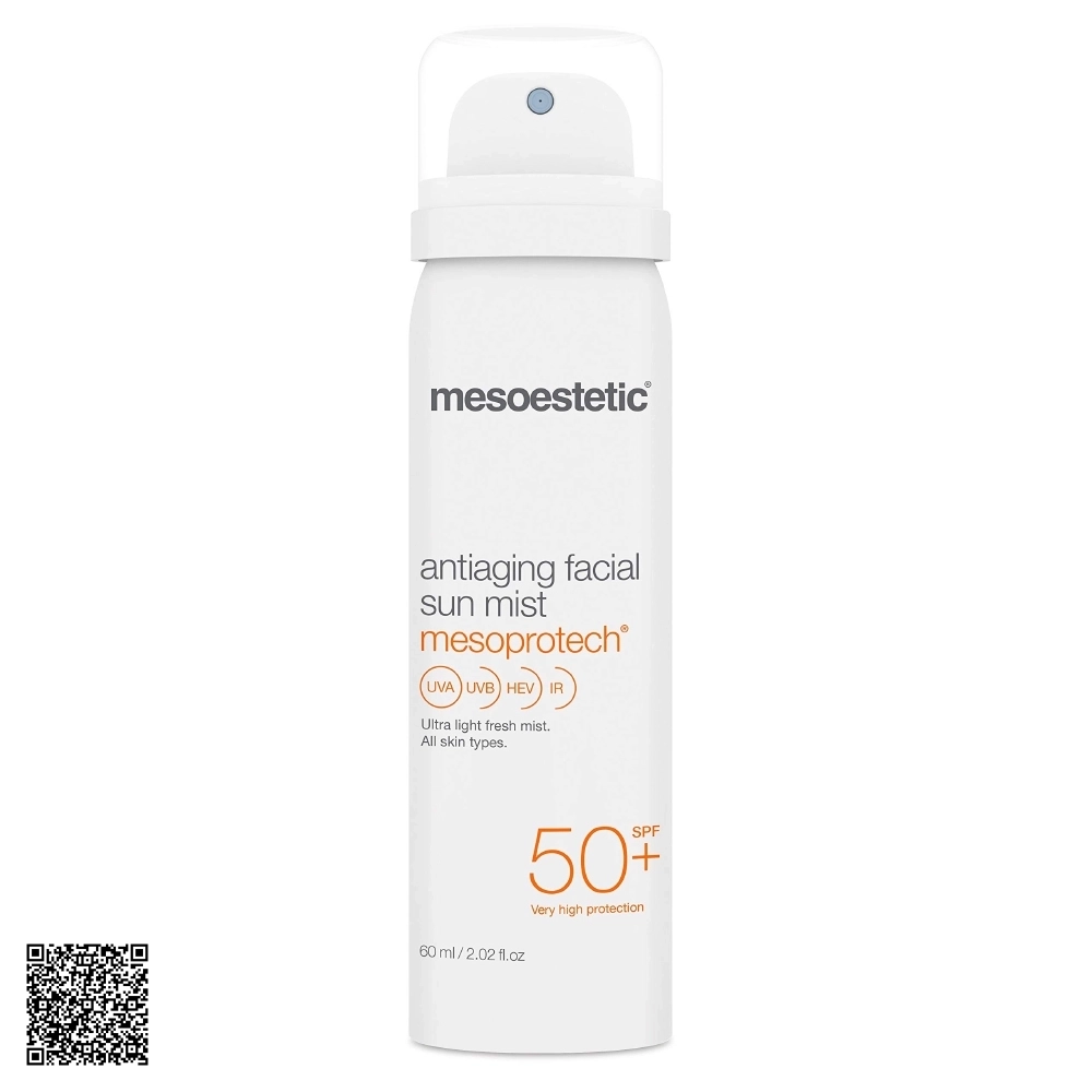 Xịt Chống Nắng Mesoestetic Mesoprotech Antiaging Facial Sun Mist SPF50+ Từ Tây Ban Nha 60ml