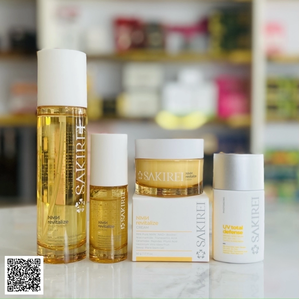 Bộ Dưỡng Phục Hồi Da Mặt Sakirei NMN Revitalize 4 Sản Phẩm Từ Nhật Bản