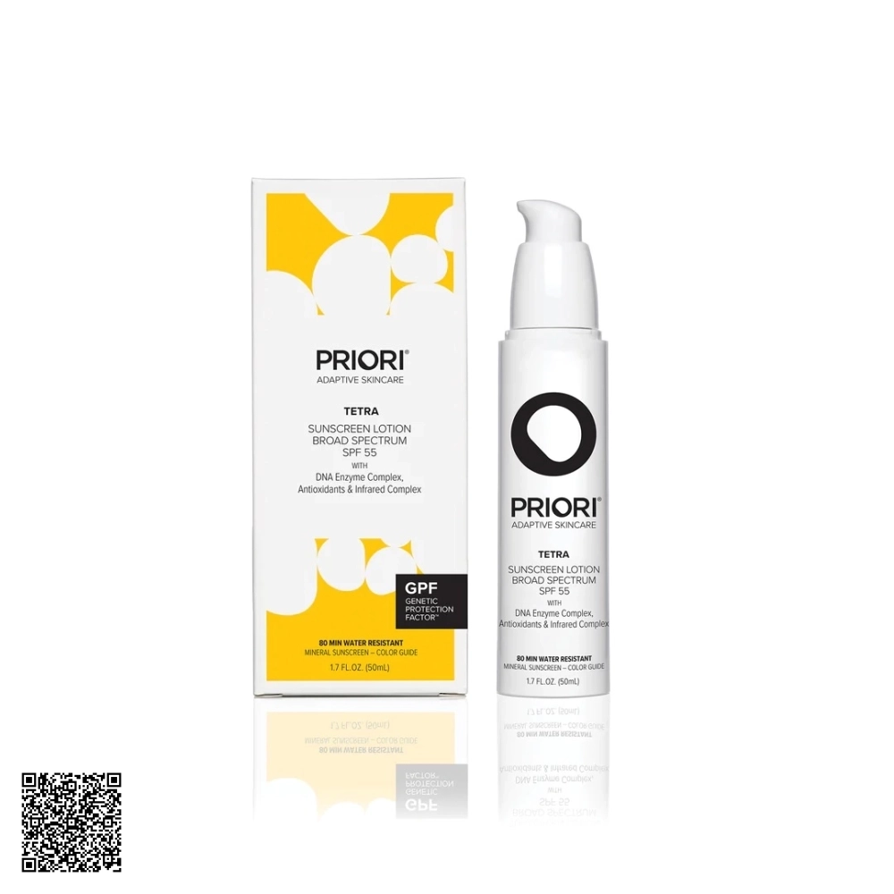 Kem Chống Nắng Hiệu Chỉnh Sắc Tố Da Priori TETRA Fx251 Broad Spectrum SPF 55 With Universal Skin Tint Từ Mỹ 50ml