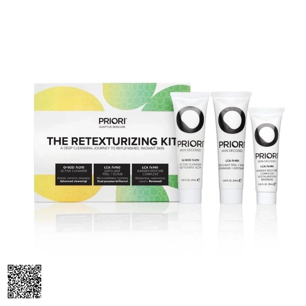 Kit Dưỡng Tái Tạo Kết Cấu Da Priori The Retexturizing Kit Từ Mỹ