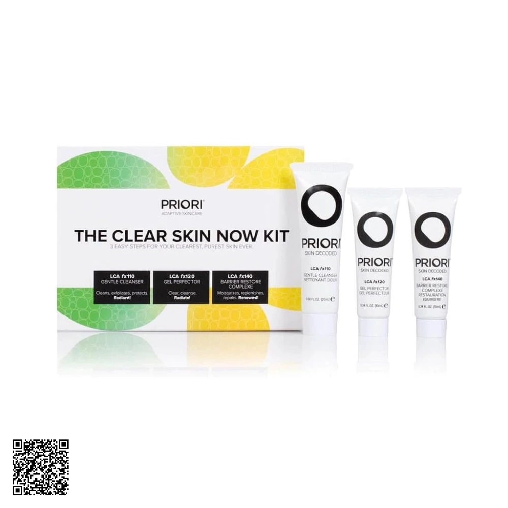 Kit Da Sáng Sạch Priori The Clear Skin Now Kit Từ Mỹ