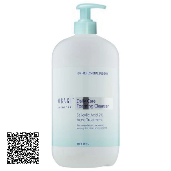 Sữa Rửa Mặt Cho Da Dầu Mụn Chứa BHA Obagi Clenziderm MD Daily Care Foaming Cleanser Từ Mỹ 1000ml