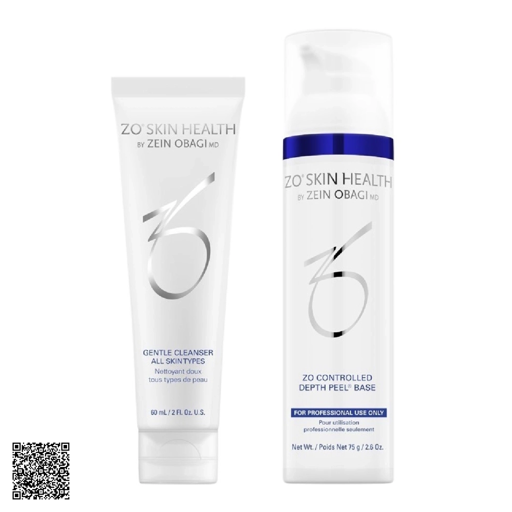 ZO Skin Health Peel Da Sinh Học Cải Thiện Sẹo Và Nám Nặng Controlled Depth Peel Từ Mỹ 2 Món 60ml + 75g