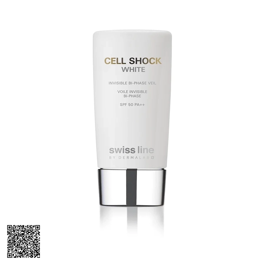 Sữa Chống Nắng Trắng Da Swissline Cell Shock White Invisible Bi-Phase Veil SPF50 PA++ Từ Thụy Sĩ 65ml