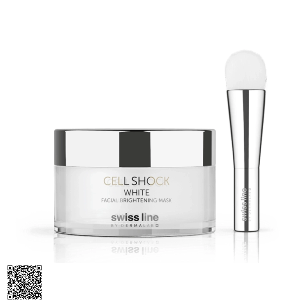 Mặt Nạ Dưỡng Trắng Mờ Nám Swissline Cell Shock White Facial Brightening Mask Từ Thuỵ Sĩ 50ml