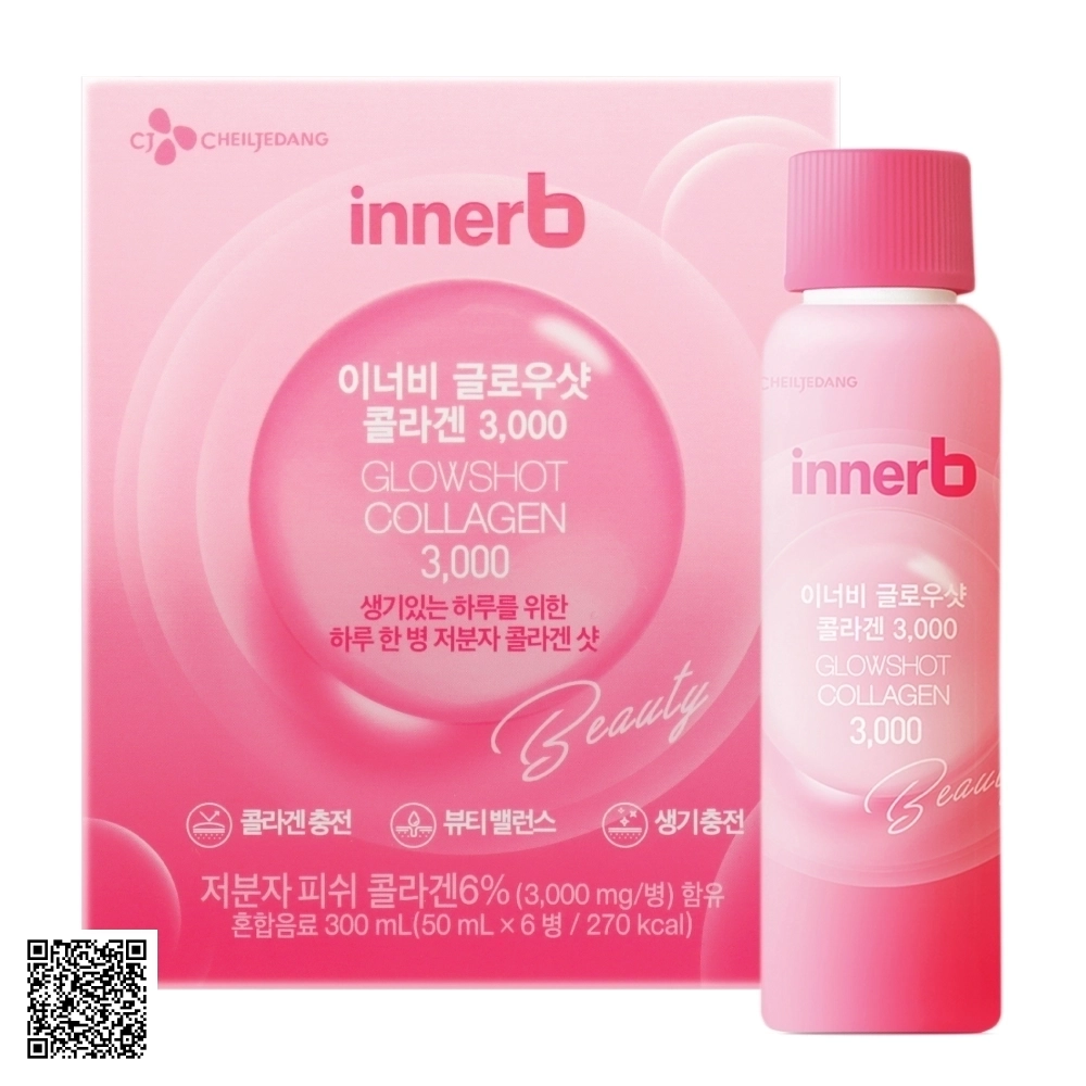 Nước Uống Collagen Innerb Glowshot Collagen 3000mg Từ Hàn Quốc 6 Ống