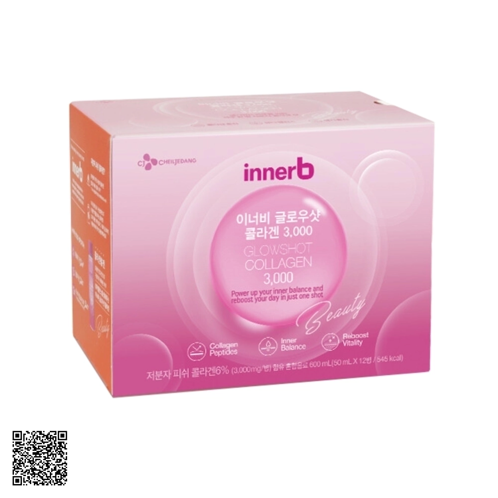 Nước Uống Collagen Innerb Glowshot Collagen 3000mg Từ Hàn Quốc 12 Ống