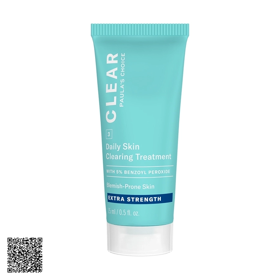 Kem Giảm Mụn Chuyên Sâu Paula’s Choice Clear Extra Strength Daily Skin Clearing Treatment With 5% Benzoyl Peroxide Từ Mỹ 15ml