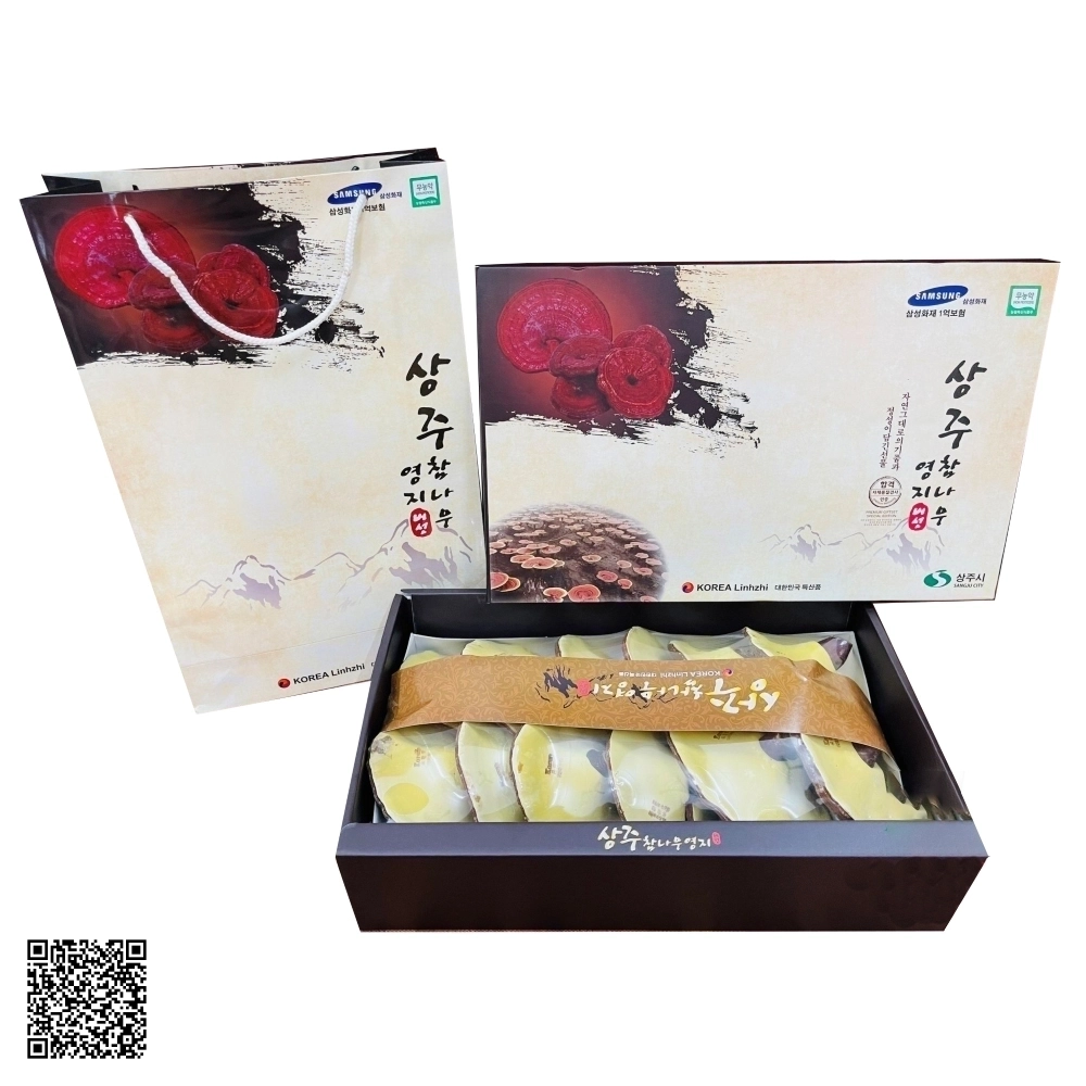 Nấm Linh Chi Gỗ Sồi SangJu Hộp Giấy Chính Hãng Hàn Quốc 1000g