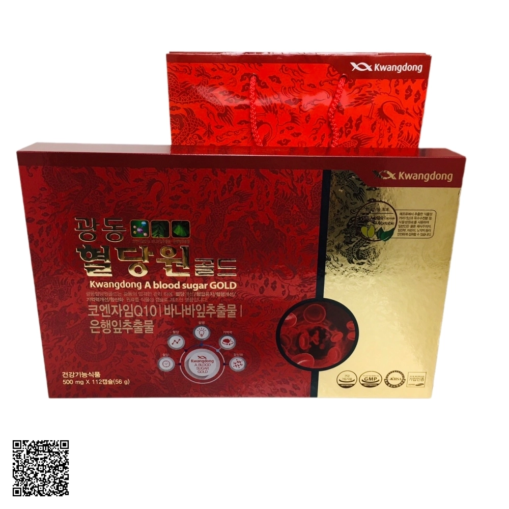 Viên Uống Hỗ Trợ Đường Huyết Kwangdong A Blood Sugar Gold Từ Hàn Quốc 112 Viên