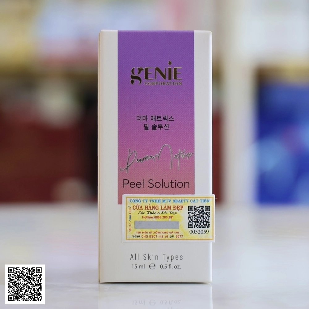 Tinh Chất Tái Tạo Da Genie Derma Matrix Peel Solution Từ Hàn Quốc 15ml