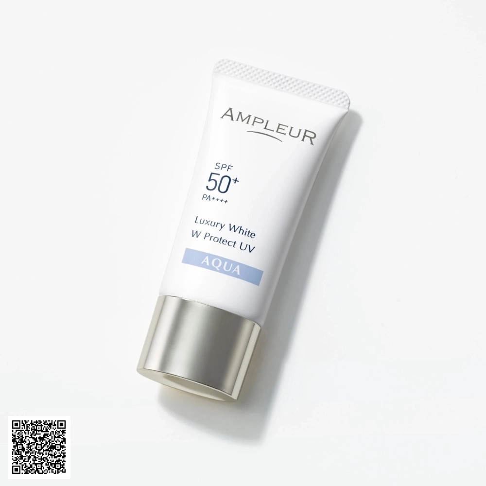 Kem Chống Nắng Ampleur Luxury White W Protect UV Aqua SPF50+ PA++++ Từ Nhật Bản