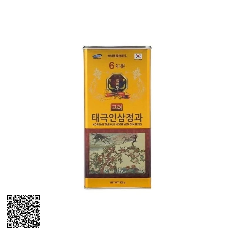 Thiên Sâm Nguyên Củ Tẩm Mật Ong Korean Taekuk Honeyed Ginseng Từ Hàn Quốc 300g