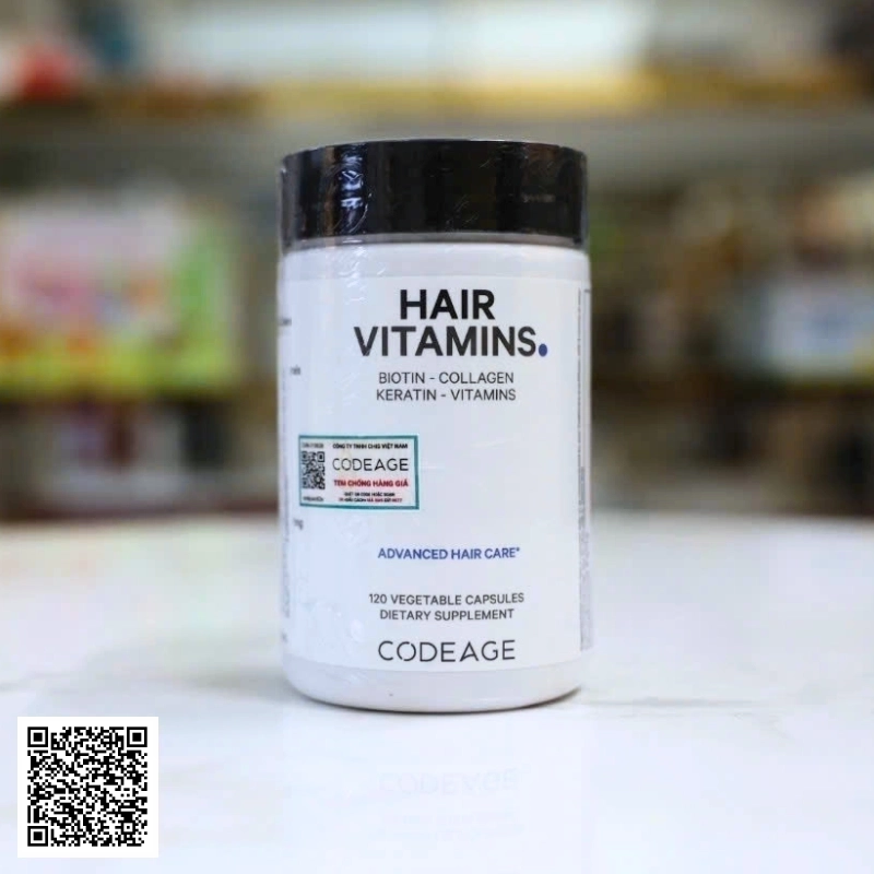 Viên Uống Mọc Tóc Codeage Hair Vitamins Từ Mỹ 120 Viên