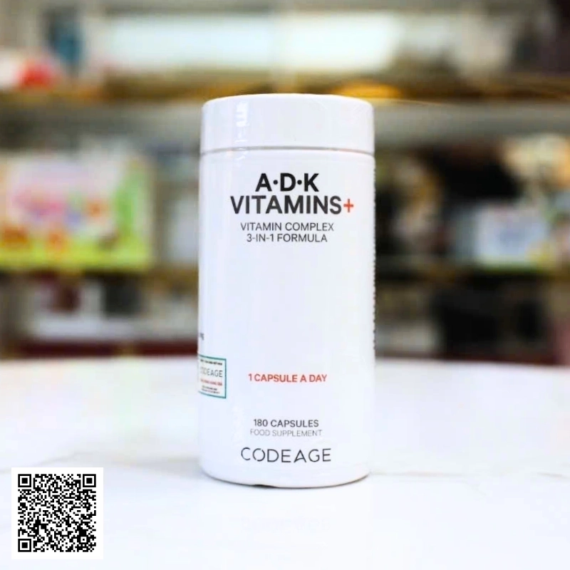 Viên Bổ Sung CodeAge ADK Vitamins Vitamin 3-Trong-1 Từ Mỹ 180 Viên