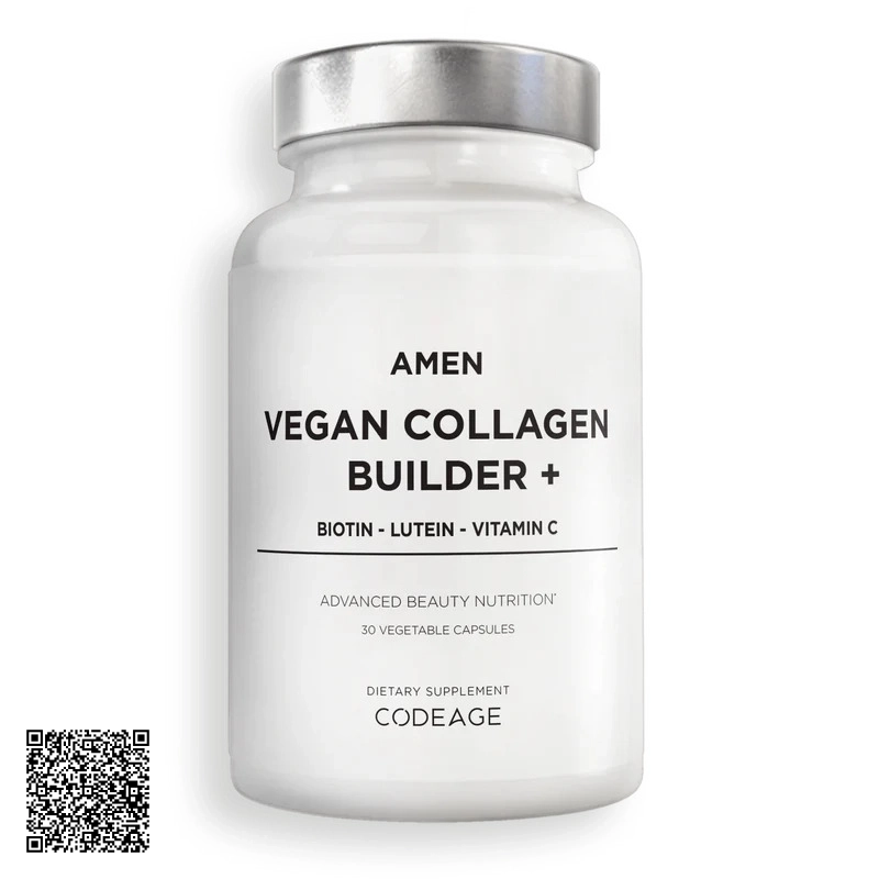 Viên Uống Tăng Sinh Collagen Codeage Amen Vegan Collagen Builder Thuần Chay Làm Sáng Và Săn Chắc Da Từ Mỹ Hộp 30 Viên