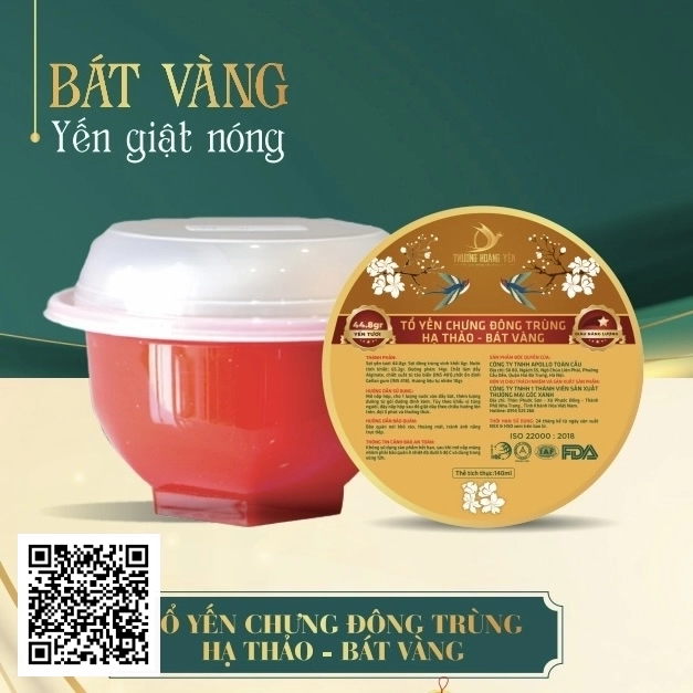 Tổ Yến Chưng Đông Trùng Hạ Thảo - Bát Vàng