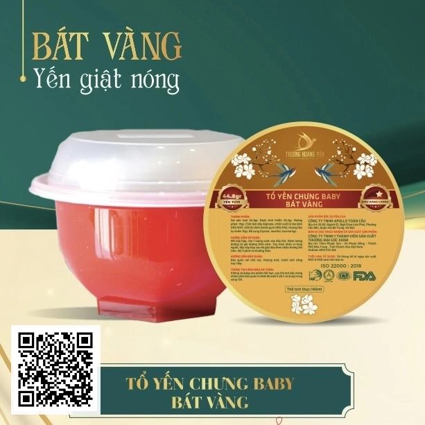 Tổ Yến Chưng Baby - Bát Vàng