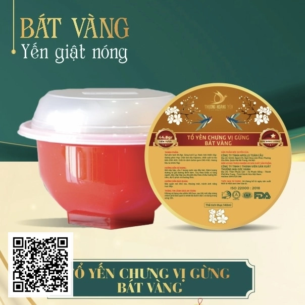 Tổ Yến Chưng Vị Gừng - Bát Vàng