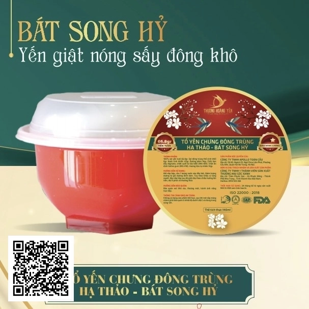 Tổ Yến Chưng Đông Trùng Hạ Thảo - Bát Song Hỷ