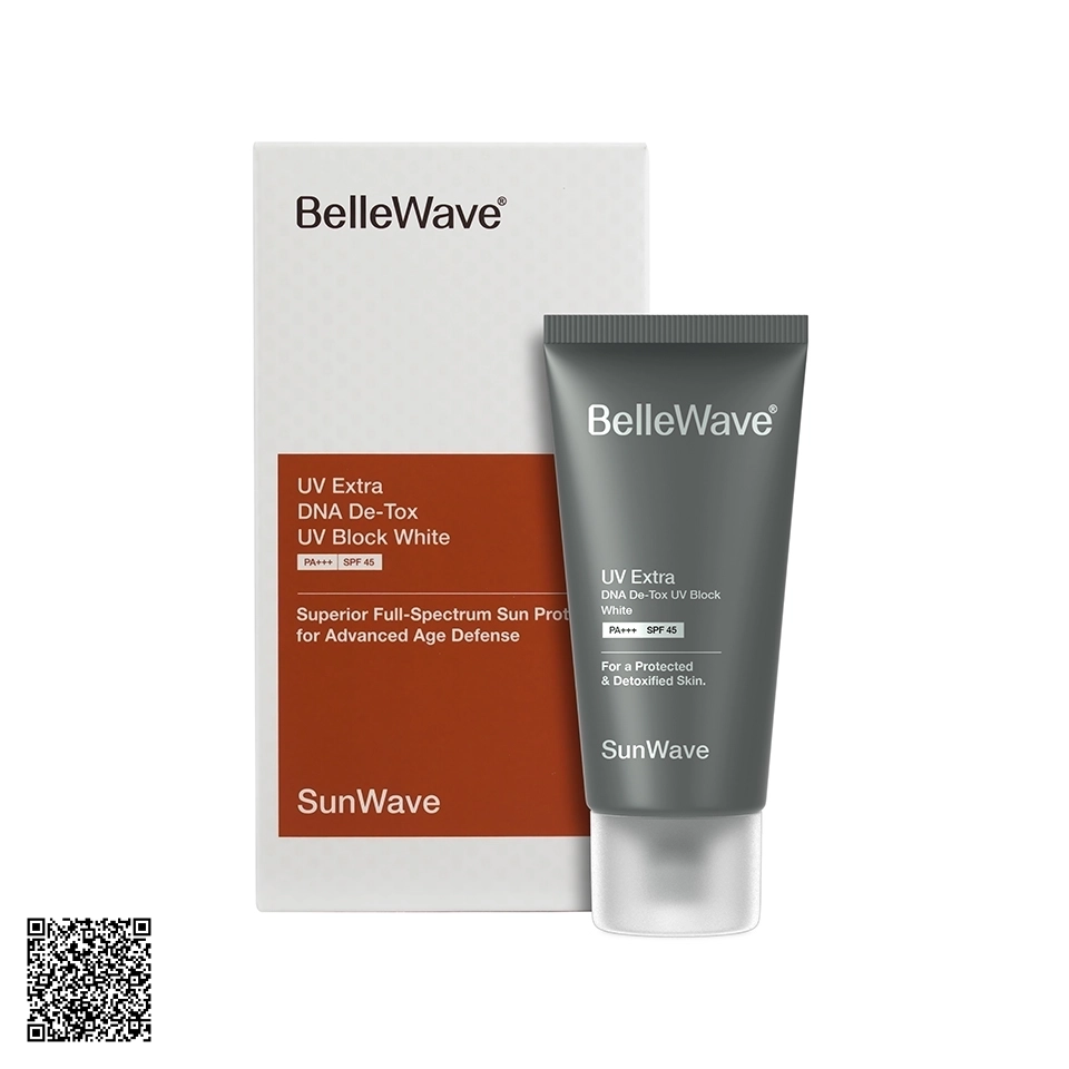 Kem Chống Nắng Làm Trắng Da BelleWave UV Extra DNA De-tox UV Block White SPF45/PA+++ Từ Thuỵ Sĩ 30ml