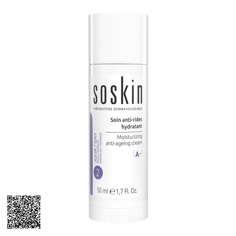 Kem dưỡng ẩm Hỗ Trợ Ngừa Lão Hóa Soskin Jour/Day Moisturizing Anti-Ageing Cream Từ Pháp 50ml
