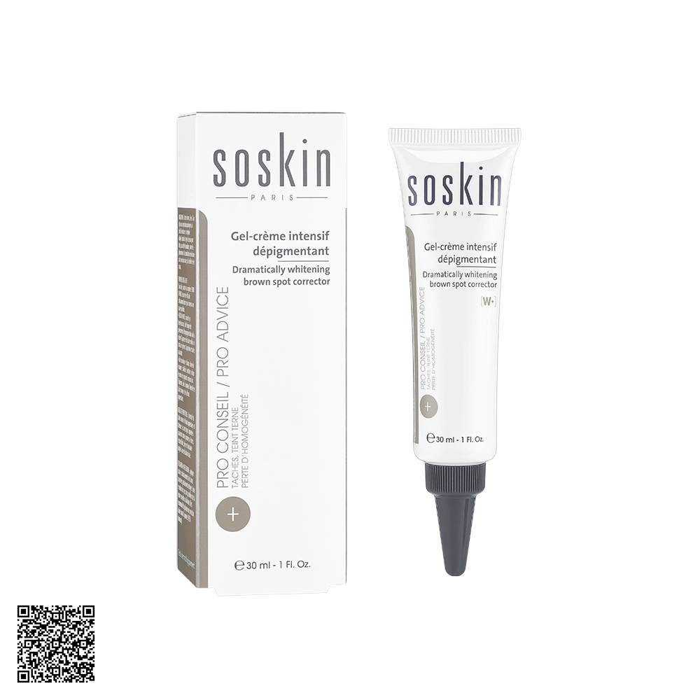 Kem Tái Tạo Sắc Tố Da Soskin Dramatically Whitening Brown Spot Corrector Từ Pháp 30ml