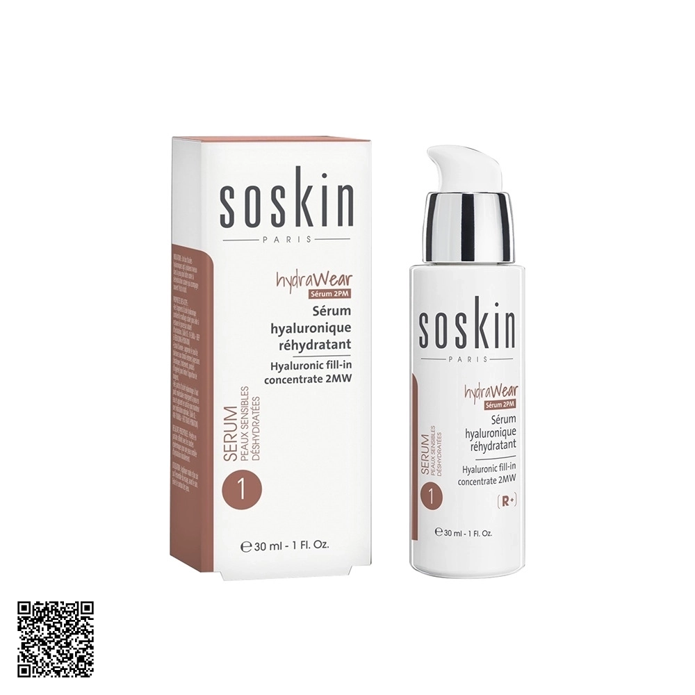 Serum Dưỡng Ẩm Soskin Hyaluronic Fill-In Concentrate 2MW Từ Pháp 30ml