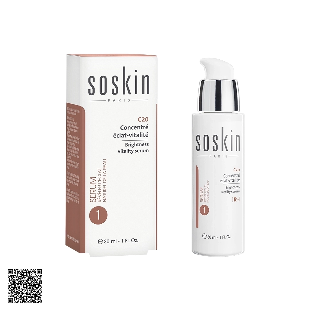 Serum Tái Tạo Và Làm Sáng Da Soskin Brightness Vitality Serum Từ Pháp 30ml
