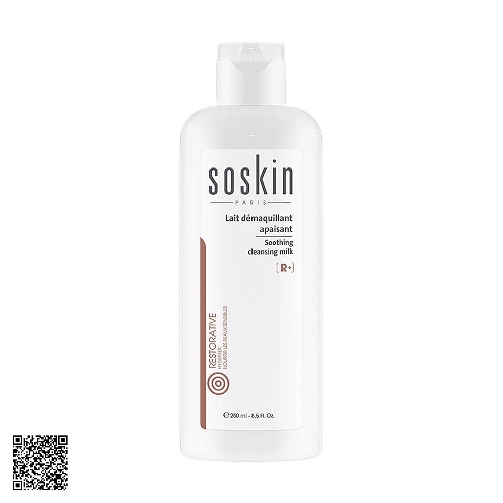 Sữa Tẩy Trang Làm Dịu Da Soskin Soothing Cleansing Milk Từ Pháp 250ml