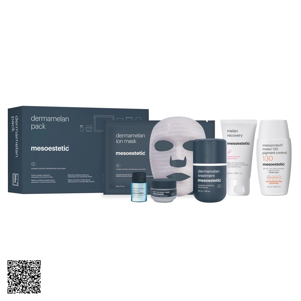 Bộ Sản Phẩm Trị Tăng Sắc Tố Da Mesoestetic Dermamelan Pack Từ Tây Ban Nha 6 Món