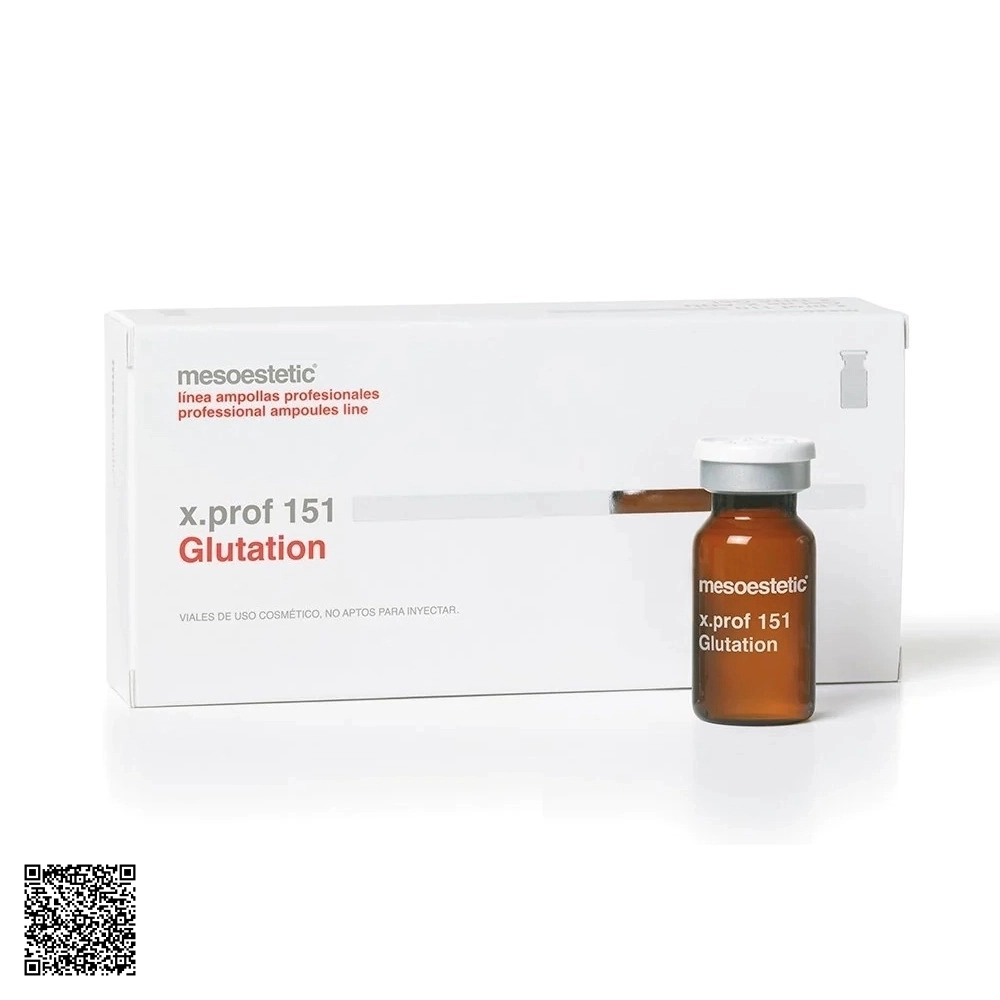 Tinh Chất Mờ Nám hỗ trợ ngừa lão hóa Da Mesoestetic X.Prof 151 Glutation Từ Tây Ban Nha (5 Lọ x 600mg)