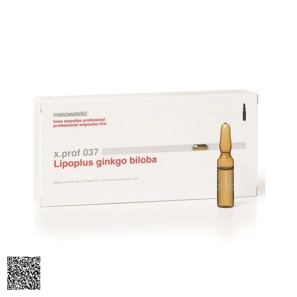Tinh Chất Chống Suy Giãn Tĩnh Mạch Mesoestetic X.Prof 037 Lipoplus Ginkgo Biloba Từ Tây Ban Nha (20 Ống x 2ml)