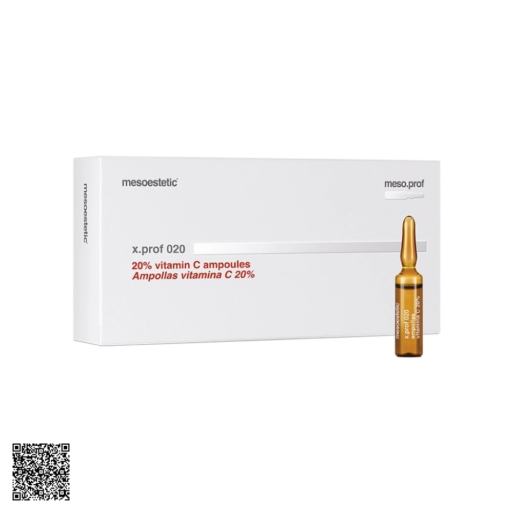 Tinh Chất Làm Trắng Da Mesoestetic X.Prof 020 20% Vitamin C Ampoules Từ Tây Ban Nha (20 Ống x 5ml)
