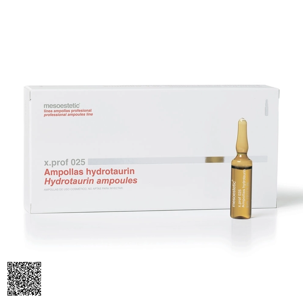 Tinh Chất Chống Oxy Hóa Mesoestetic X.Prof 025 Hyrotaurin Ampoules Từ Tây Ban Nha (20 Ống x 5ml)