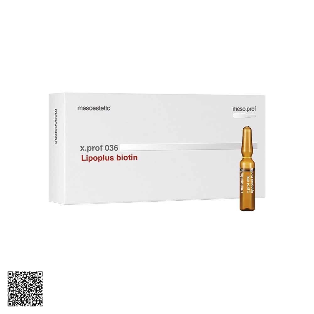 Tinh Chất Chống Rụng Tóc Trị Gàu Mesoestetic X.Prof 036 Lipoplus Biotin Từ Tây Ban Nha (20 Ống x 2ml)