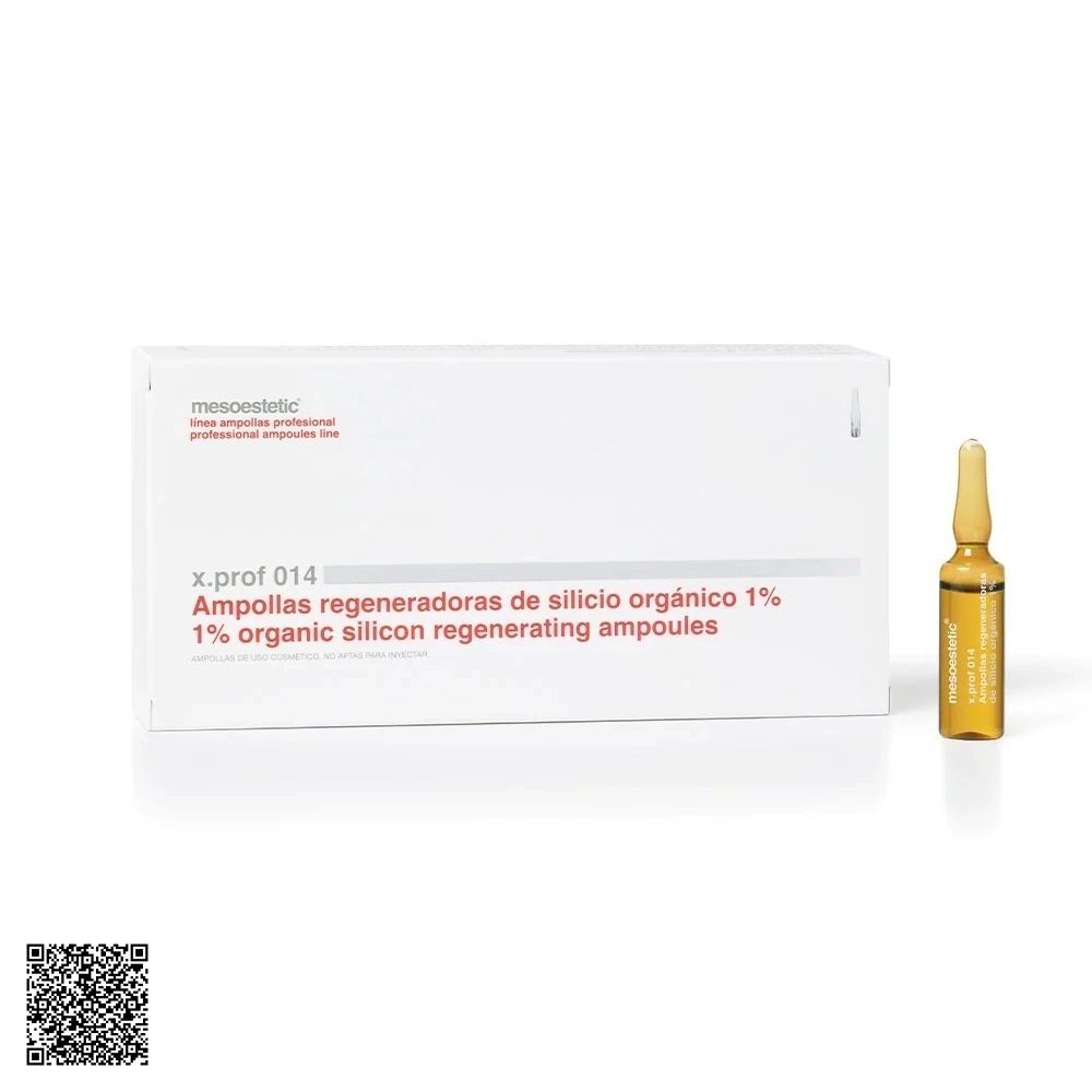 Tinh Chất Trẻ Hóa Da Giảm Mỡ Mesoestetic X.Prof 014 1% Organic Silicon Regenerating Ampoules Từ Tây Ban Nha (20 Ống x 5ml)