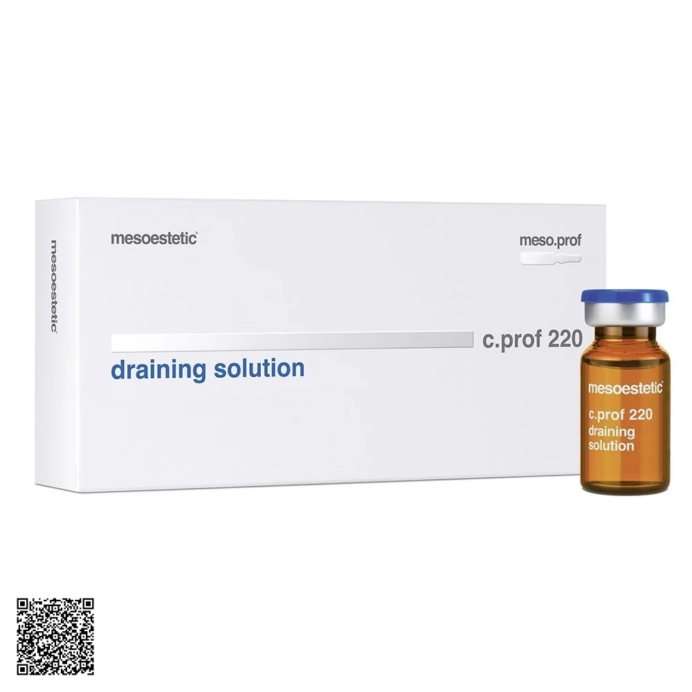 Dung Dịch Lưu Thông Máu Huyết, Làm Săn Chắc Da Mesoestetic C.Prof 220 Draining Solution Từ Tây Ban Nha (5 Lọ x 10ml)