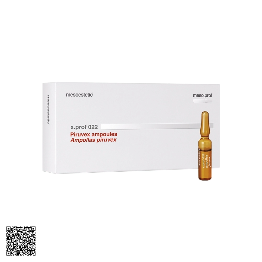 Tinh Chất Chống Chảy Xệ Ngừa Rạn Da Mesoestetic X.Prof 022 Piruvex Ampoules Từ Tây Ban Nha (20 Ống x 2ml)