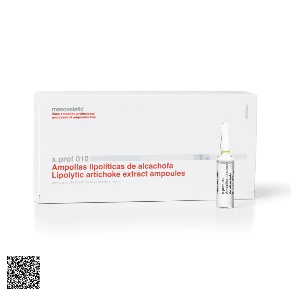 Tinh Chất Giảm Mỡ, Giải Độc Gan Thận Mesoestetic X.Prof 010 Lipolytic Artichoke Extract Ampoules Từ Tây Ban Nha (20 Ống x 5ml)