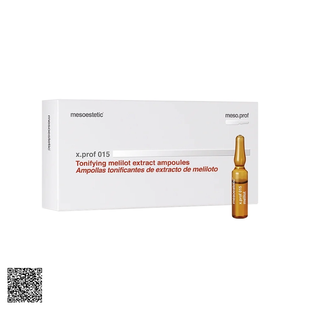 Tinh Chất Chống Suy Giãn Tĩnh Mạch Mesoestetic X.Prof 015 Melilot and Rutin Extract Từ Tây Ban Nha (20 Ống x 2ml)